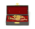 Brass Mini Instrument. Cornet 9cm