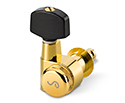 Schaller M6-PIN Rearlocking Machines 3/3-Gold w/Ebony. Pin