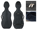 TG Lightweight Cello Case with wheels - Black 1/4