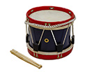 Small Drum-8inx8in Red/Blue w/Rope Tension