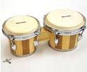 Bongos-Wooden Tunable Two Tone Natural