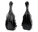 HQ Polycarbonate Double Bass Case - Brushed Black 3/4 14.5kg