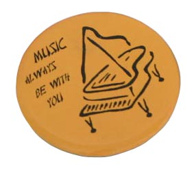 Badge-Yellow w/Piano
