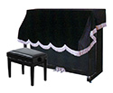 Half Cover for Upright Piano - Black