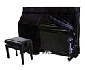 Full Fitted Cover for Upright Piano - Black UP1