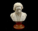 Bust 15cm-Crush Marble Beethoven.Patina