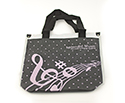 Music Carry Bag-Tall Pink Clef/Stav