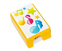 Pencil Sharpeners-(Pack of 5) Square Yellow Music Notes
